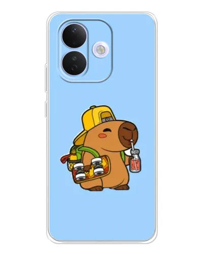 Чехол для Xiaomi Redmi Note 17 Pro с картинкой «Капибара на скейте»