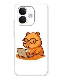Чехол для Xiaomi Redmi Note 17 Pro с картинкой «Капибара с ноутбуком» Чехол для Xiaomi Redmi Note 17 Pro с картинкой «Капибара с ноутбуком»