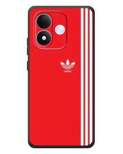 Чехол для Xiaomi Redmi Note 17 с картинкой «Красный минимализм Adidas»