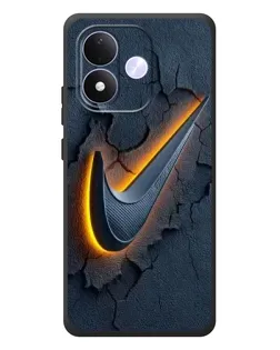Чехол для Xiaomi Redmi Note 17 с картинкой «Объемный логотип Найк»