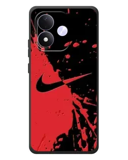 Чехол для Xiaomi Redmi Note 17 с картинкой «Красные брызги Nike»