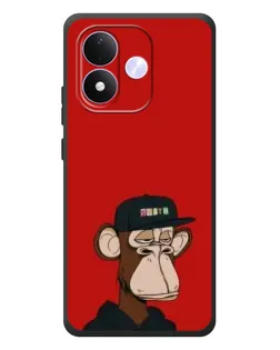 Чохол для Xiaomi Redmi Note 17 з картинкою «Bored Ape — червоний фон»