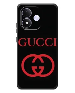 Чохол для Xiaomi Redmi Note 17 з картинкою «Gucci — червоний логотип»