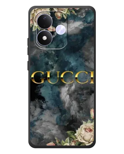 Чехол для Xiaomi Redmi Note 17 с картинкой «Абстрактные цветы Gucci» Чехол для Xiaomi Redmi Note 17 с картинкой «Абстрактные цветы Gucci»