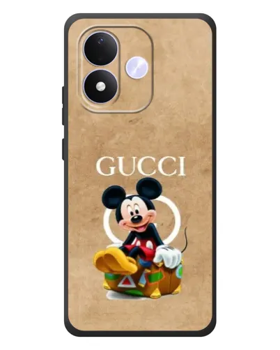 Чехол для Xiaomi Redmi Note 17 с картинкой «Микки Маус Gucci — крафт» Чехол для Xiaomi Redmi Note 17 с картинкой «Микки Маус Gucci — крафт»