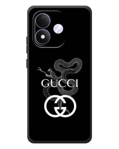 Чехол для Xiaomi Redmi Note 17 с картинкой «Gucci — серебряная змея» Чехол для Xiaomi Redmi Note 17 с картинкой «Gucci — серебряная змея»