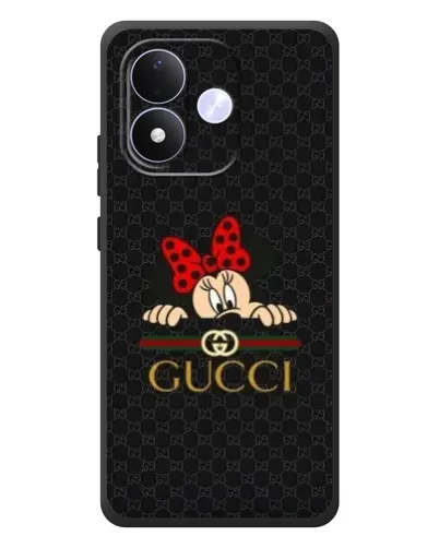 Чехол для Xiaomi Redmi Note 17 с картинкой «Минни Маус Gucci — черный» Чехол для Xiaomi Redmi Note 17 с картинкой «Минни Маус Gucci — черный»
