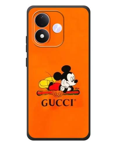 Чехол для Xiaomi Redmi Note 17 с картинкой «Микки Маус Gucci — оранж» Чехол для Xiaomi Redmi Note 17 с картинкой «Микки Маус Gucci — оранж»