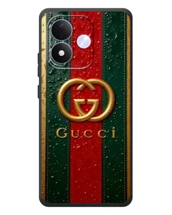 Чохол для Xiaomi Redmi Note 17 з картинкою «Gucci — фірмова смуга та золото»