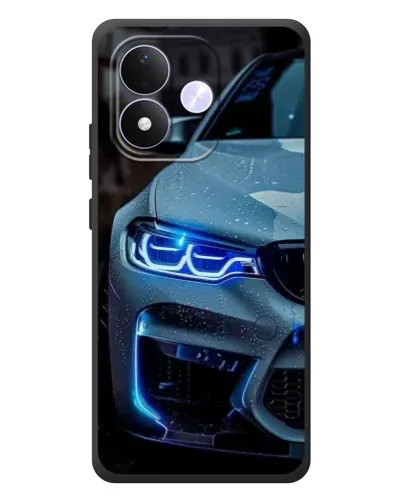 Чохол для Xiaomi Redmi Note 17 з картинкою «Погляд BMW з синіми фарами»
