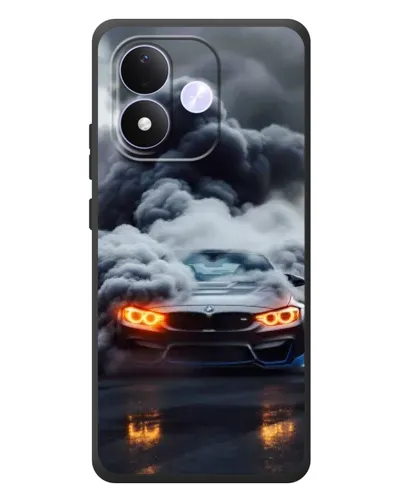 Чохол для Xiaomi Redmi Note 17 з картинкою «BMW у диму»