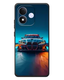 Чохол для Xiaomi Redmi Note 17 з картинкою «BMW — вогні неону»