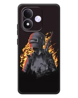 Чохол для Xiaomi Redmi Note 17 з картинкою «PUBG — вогняний силует»