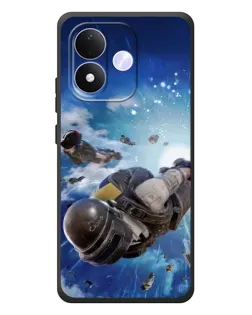 Чохол для Xiaomi Redmi Note 17 з картинкою «Десант PUBG — стрибок»