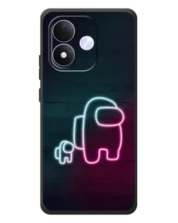 Чехол для Xiaomi Redmi Note 17 с картинкой «Among Us неон-арт»