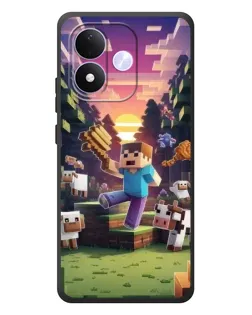 Чехол для Xiaomi Redmi Note 17 с картинкой «Стив на ферме»
