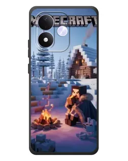 Чохол для Xiaomi Redmi Note 17 з картинкою «Зимовий Minecraft»