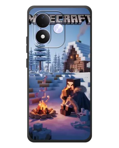 Чохол для Xiaomi Redmi Note 17 з картинкою «Зимовий Minecraft»
