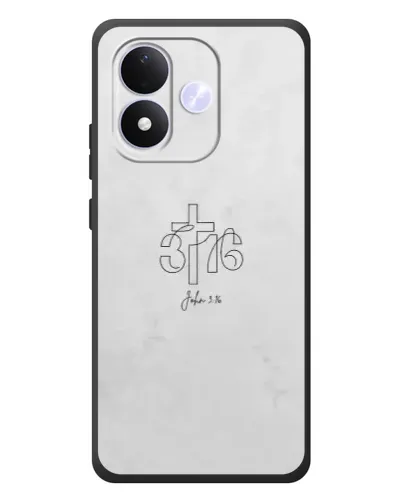Чехол для Xiaomi Redmi Note 17 с картинкой «Иоанна 3:16 Крест»