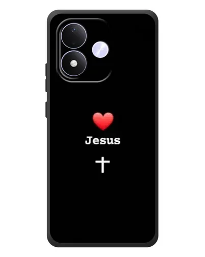 Чехол для Xiaomi Redmi Note 17 с картинкой «Сердце - Jesus»