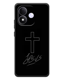 Чохол для Xiaomi Redmi Note 17 з картинкою «Графічний хрест Jesus»