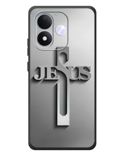 Чохол для Xiaomi Redmi Note 17 з картинкою «Металевий хрест Jesus»