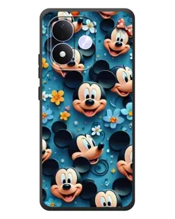 Чехол для Xiaomi Redmi Note 17 с картинкой «Паттерн Микки и Минни»