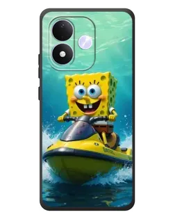 Чехол для Xiaomi Redmi Note 17 с картинкой «Спанч Боб на гидроцикле»