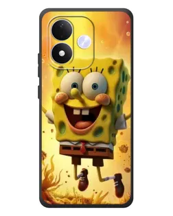 Чехол для Xiaomi Redmi Note 17 с картинкой «Губка Боб прыгает»
