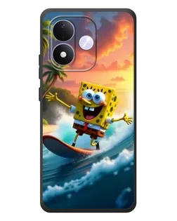 Чехол для Xiaomi Redmi Note 17 с картинкой «Губка Боб серфингист»