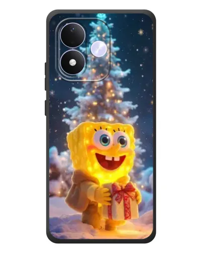 Чехол для Xiaomi Redmi Note 17 с картинкой «Рождественский Спанч Боб»