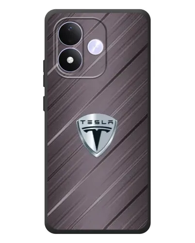 Чохол для Xiaomi Redmi Note 17 з картинкою «Металева текстура Tesla»