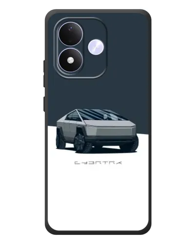 Чохол для Xiaomi Redmi Note 17 з картинкою «Сріблястий Cybertruck Tesla»