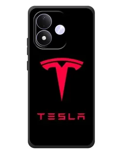 Чохол для Xiaomi Redmi Note 17 з картинкою «Tesla Red Logo»