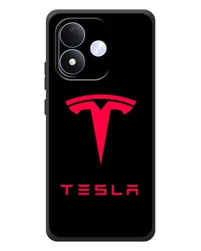 Чохол для Xiaomi Redmi Note 17 з картинкою «Tesla Red Logo»