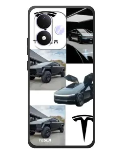 Чохол для Xiaomi Redmi Note 17 з картинкою «Колаж Cybertruck Tesla»