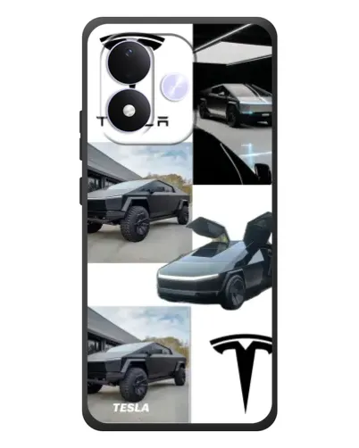 Чохол для Xiaomi Redmi Note 17 з картинкою «Колаж Cybertruck Tesla»