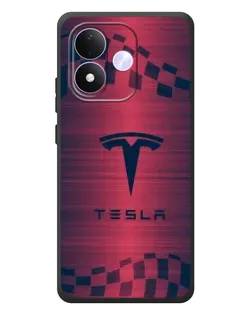 Чохол для Xiaomi Redmi Note 17 з картинкою «Тесла червоний карбон»