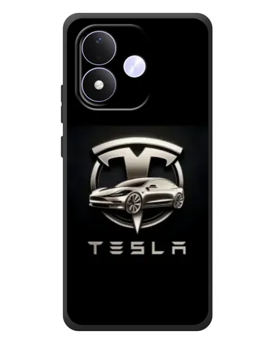 Чохол для Xiaomi Redmi Note 17 з картинкою «Tesla — срібне авто»