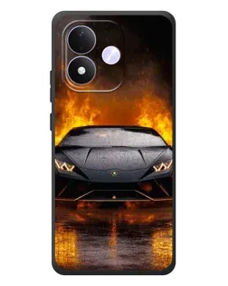 Чохол для Xiaomi Redmi Note 17 з картинкою «Lamborghini у вогні»