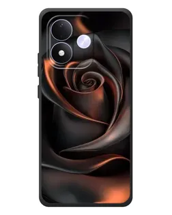 Чехол для Xiaomi Redmi Note 17 с картинкой «Шелковая черная роза»