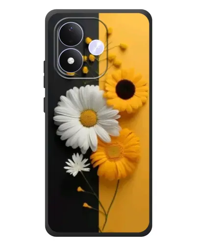 Чехол для Xiaomi Redmi Note 17 с картинкой «Подсолнух и ромашка»