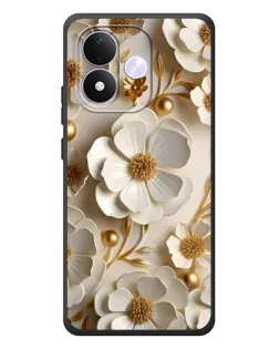 Чехол для Xiaomi Redmi Note 17 с картинкой «Белие бумажние  цвети»