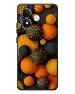 Чохол для Xiaomi Redmi Note 17 з картинкою «Об'ємні помаранчеві сфери»