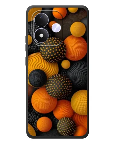 Чохол для Xiaomi Redmi Note 17 з картинкою «Об'ємні помаранчеві сфери» Чохол для Xiaomi Redmi Note 17 з картинкою «Об'ємні помаранчеві сфери»