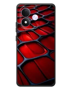 Чохол для Xiaomi Redmi Note 17 з картинкою «Червона глянцева сітка»
