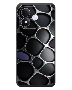 Чохол для Xiaomi Redmi Note 17 з картинкою «Об'ємна темна решітка»