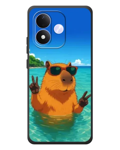 Чехол для Xiaomi Redmi Note 17 с картинкой «Морская капибара» Чехол для Xiaomi Redmi Note 17 с картинкой «Морская капибара»