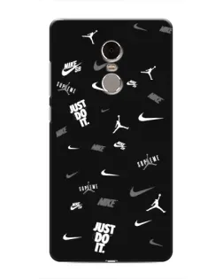 Чохол для Xiaomi Redmi Note 4 з картинкою «Nike Black Pattern»
