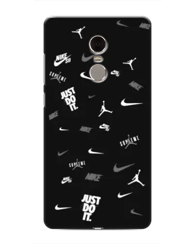 Чохол для Xiaomi Redmi Note 4 з картинкою «Nike Black Pattern»